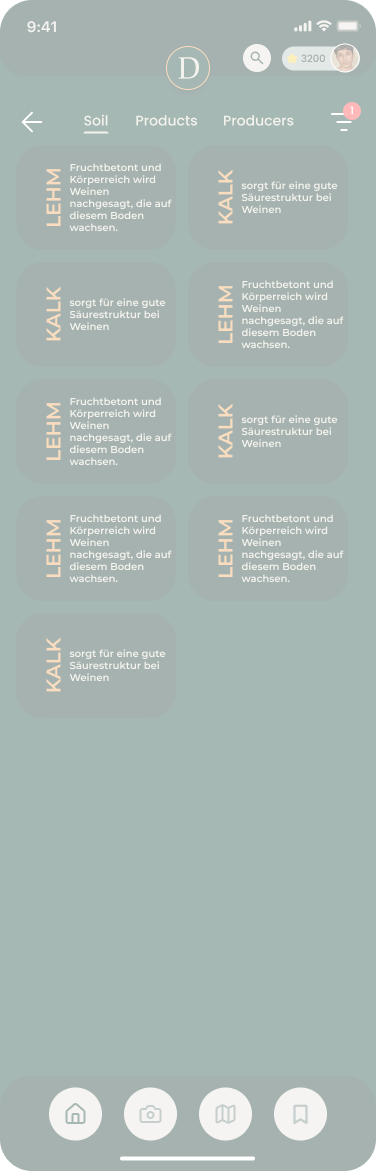 Boden- und Wetterkarte in der App